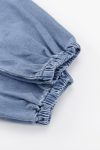 V-Neck-Button-Front-Lace-Up-Denim-Dress-2