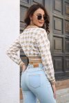 V-Neck-Houndstooth-Knitted-Crop-Top-2