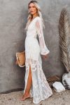 V-Neck-Lace-Patchwork-Split-Maxi-Dress-1