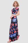 V-neckPrintedWaist-revealingTwo-pieceDress1