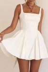 White-Backless-Tie-back-Ruched-Dress-3