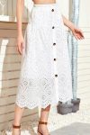 White-Lace-Hollow-Out-Button-Front-Skirts-2