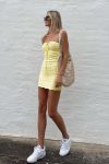 Yellow-Strapless-Lace-Up-Knitted-Dress-2