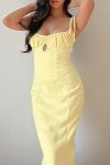 Yellow-Tie-straps-Pack-Hip-Fishtail-Dress-4